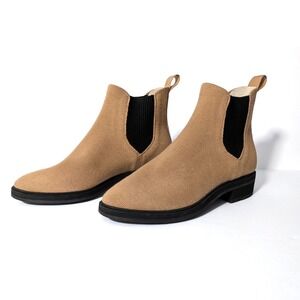 Rothy's Chelsea Lug Boot‎ Tan Knit Pull On Ankle Boot Womens 10